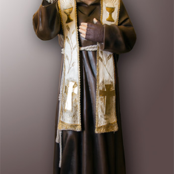 Statua Padre Pio Benedicente con stola 180cm