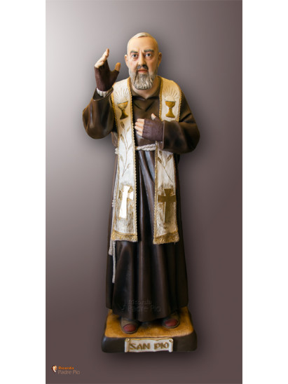 Statua Padre Pio Benedicente con stola 180cm