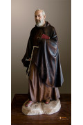 Statua Padre Pio con mantello, 85cm e 107cm