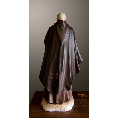 Statua Padre Pio con mantello, 85cm e 107cm