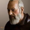 Statua Padre Pio con mantello, 85cm e 107cm