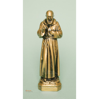 Statua Padre Pio Benedicente bronzata 30cm
