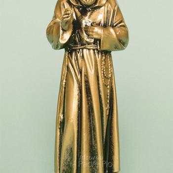 Statua Padre Pio Benedicente bronzata 30cm