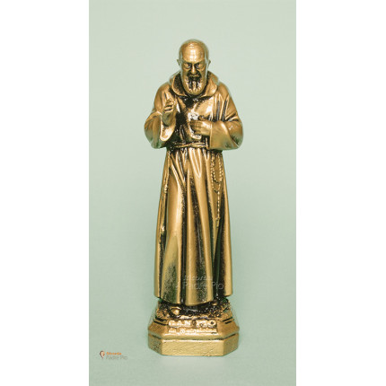 Statua Padre Pio Benedicente bronzata 30cm