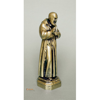 Statua Padre Pio Benedicente bronzata 20cm