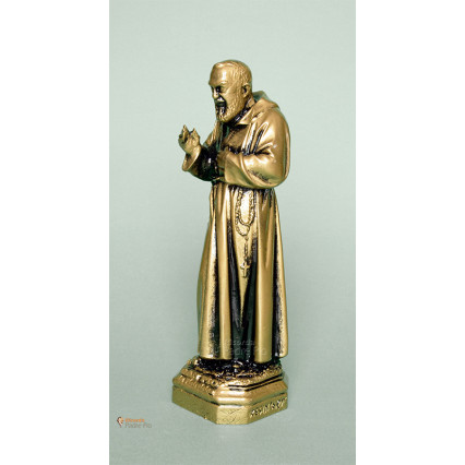 Statua Padre Pio Benedicente bronzata 30cm
