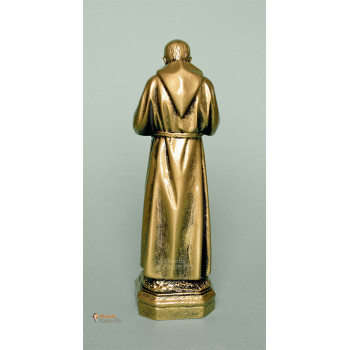 Statua Padre Pio Benedicente bronzata 20cm