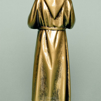 Statua Padre Pio Benedicente bronzata 20cm