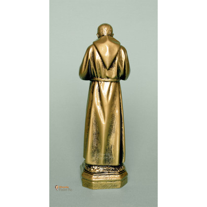 Statua Padre Pio Benedicente bronzata 20cm
