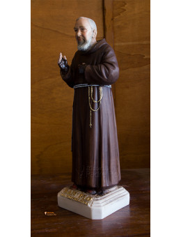 Statua Padre Pio Benedicente colorata 40cm