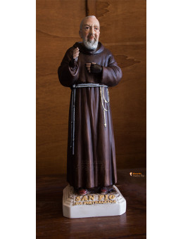 Statua Padre Pio Benedicente colorata 40cm