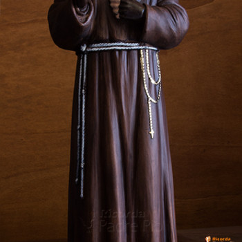 Statua Padre Pio Benedicente colorata 40cm