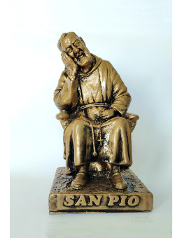 Statue of Padre Pio's , 8,7in blessing sitting