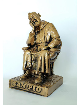 Statue of Padre Pio's , 8,7in blessing sitting
