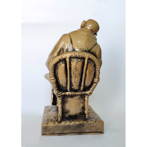 Statua Padre Pio seduto 22cm