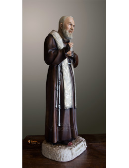 Statua Padre Pio Benedicente con stola color 77cm