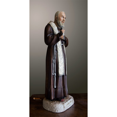 Statua Padre Pio Benedicente con stola color 77cm