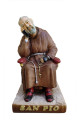 Statua Padre Pio seduto dormiente 22cm