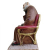 Statua Padre Pio seduto dormiente 22cm