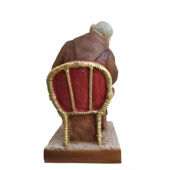 Statua Padre Pio seduto dormiente 22cm