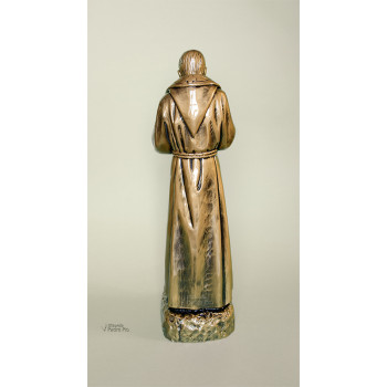 Statua Padre Pio Benedicente bronzata 40cm