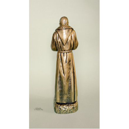 Statua Padre Pio Benedicente bronzata 40cm