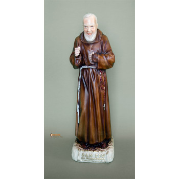 Statua Padre Pio Benedicente colorata 50 a 105cm