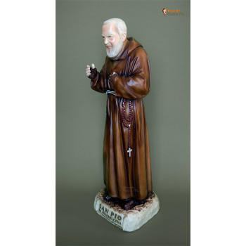 Statua Padre Pio Benedicente colorata 50 a 105cm