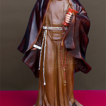 Statua Padre Pio con mantello, 50cm