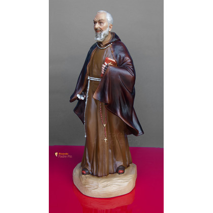 Statua Padre Pio con mantello, 50cm