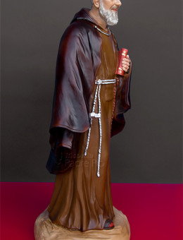 Statua Padre Pio con mantello, 50cm