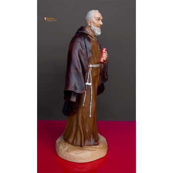 Statua Padre Pio con mantello, 50cm