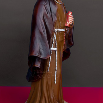 Statua Padre Pio con mantello, 50cm