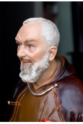 Statua Padre Pio con mantello, 50cm