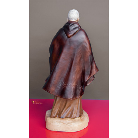 Statua Padre Pio con mantello, 50cm