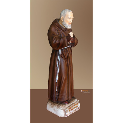 Statua Padre Pio Benedicente colorata 30cm