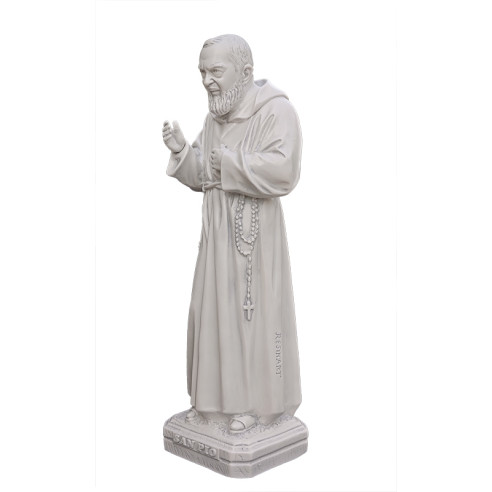 Statua Padre Pio Benedicente effetto Capodimonte 50 a 120cm