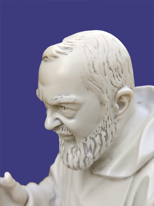 Statua Padre Pio Benedicente effetto Capodimonte 50 a 120cm