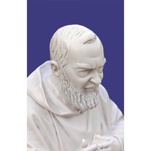 Statua Padre Pio Benedicente effetto Capodimonte 50 a 120cm