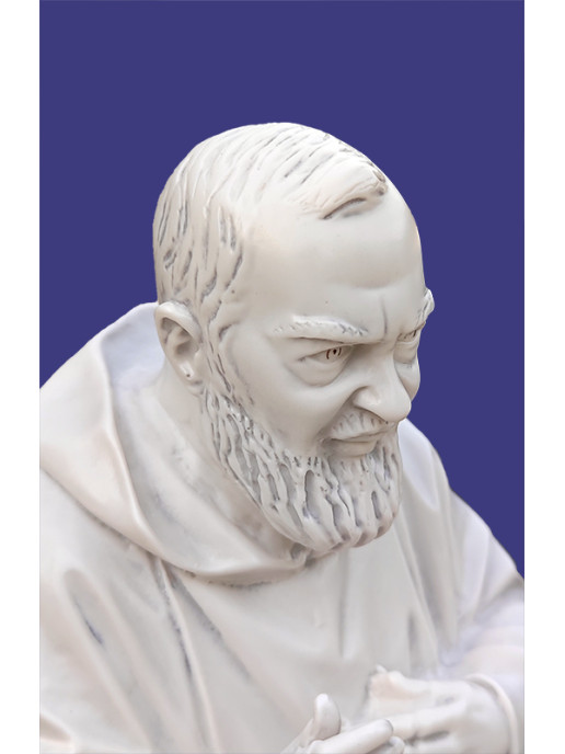 Statua Padre Pio Benedicente effetto Capodimonte 50 a 120cm