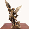 Statua San Michele Arcangelo Bronzato 30cm