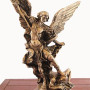 Statua San Michele Arcangelo Bronzato 30cm