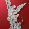 Statua San Michele Arcangelo effettto Capodimonte 33cm