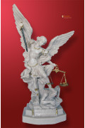 Statua San Michele Arcangelo effettto Capodimonte 33cm