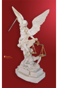 Statua San Michele Arcangelo effettto Capodimonte 33cm
