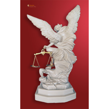 Statua San Michele Arcangelo effettto Capodimonte 33cm