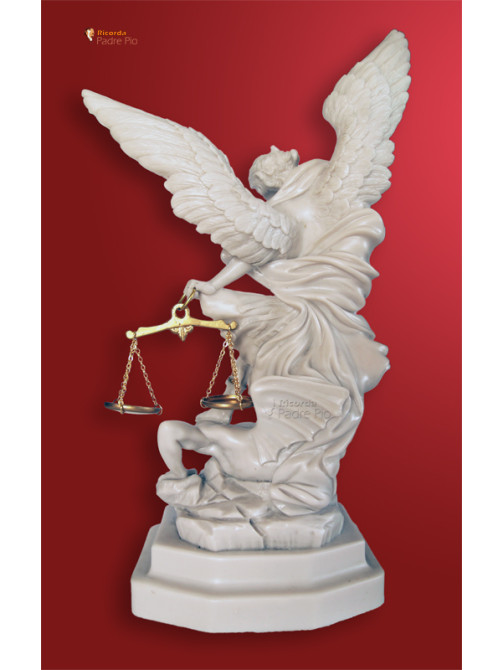 Statua San Michele Arcangelo effettto Capodimonte 33cm