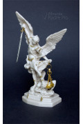 Statua San Michele Arcangelo Resina cap 22cm