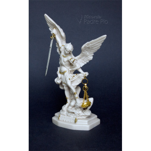 Statua San Michele Arcangelo Resina cap 22cm