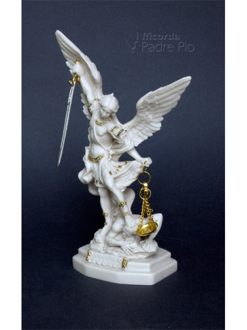 Statua San Michele Arcangelo Resina cap 22cm